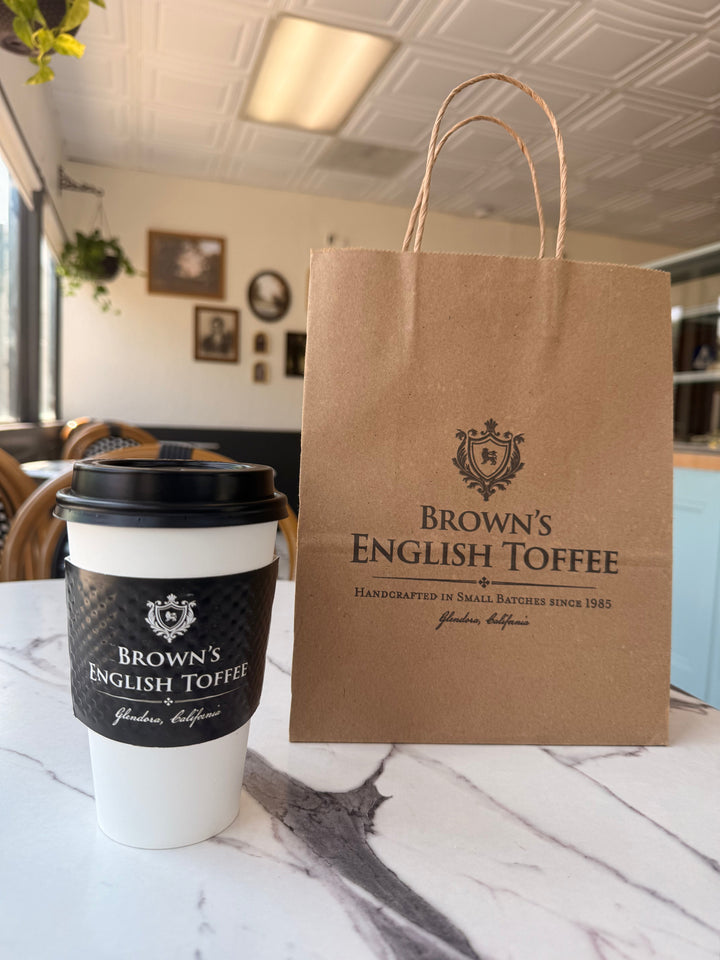 Fresh-baked scones, coffee, and English toffee available for pickup