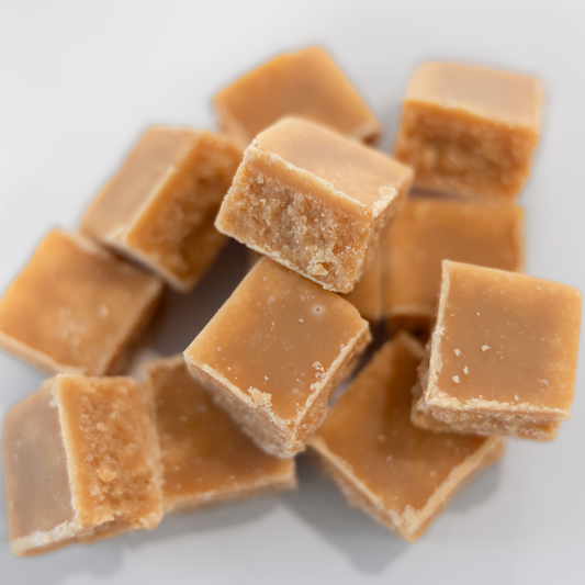 Vanilla flavored Scottish Tablet, handmade traditional Scottish candy